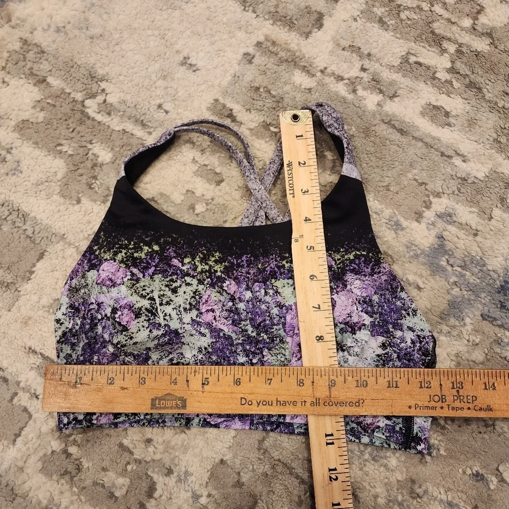 Lululemon Energy Bra‎ (Nulux). Purple green black. Size 6.